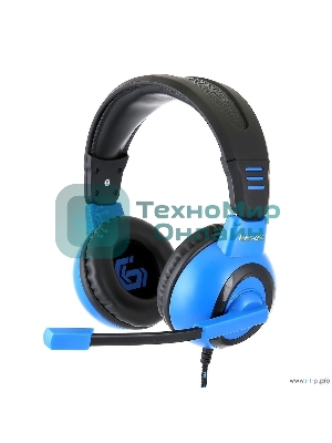 Игровая гарнитура Gembird MHS-G50 Survarium черный/синий, охватывающие, гибкий микрофон, кабель 2.4 м