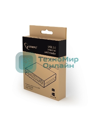 Кард-ридер Gembird FDI2-ALLIN1-02-B/черный/SD/T-Flash/Micro-SD/Micro-SDHC/Micro-SDXC/USB 2.0/метал
