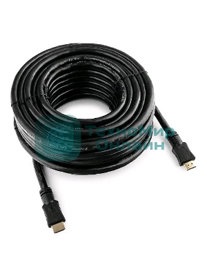 Кабель Cablexpert HDMI CC-HDMI4-15M, 19M/19M, v2.0, медь, позол.разъемы, экран, 15м, черный, пакет