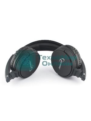 Беспроводные/проводные наушники Gembird BHS-100 черный, накладные, Bluetooth + проводной, складная конструкция, до 10 ч