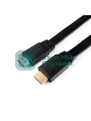 Кабель Cablexpert HDMI CC-HDMI4F-6, 19M/19M, v2.0, медь, позол.разъемы, экран, плоский кабель, 1.8м, черный, пакет