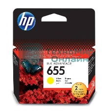 Картридж струйный HP 655 CZ112AE желтый для HP DJ IA 3525/4615/4625/5525/6525 (600 стр.)