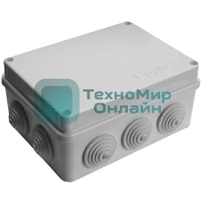 Коробка распределительная ОП 150х110х70 10 выходов 10 гермовводов. IP54 крышка на винтах сер. Epplast 210314