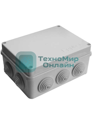 Коробка распределительная ОП 150х110х70 10 выходов 10 гермовводов. IP54 крышка на винтах сер. Epplast 210314
