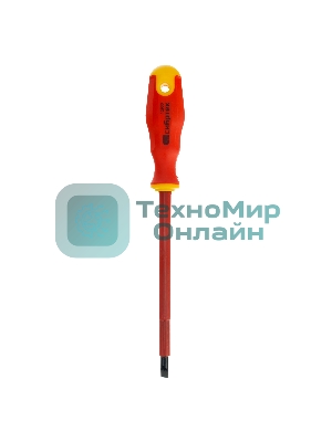 Отвертка диэлектрическая Сибртех SL6,5 х 150 мм, до 1000 В, двухкомпонентная рукоятка