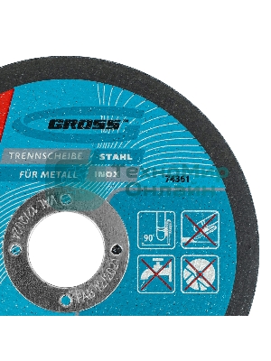 Круг отрезной по металлу Gross SWA60TBF 115x1.0x22.2мм 74361