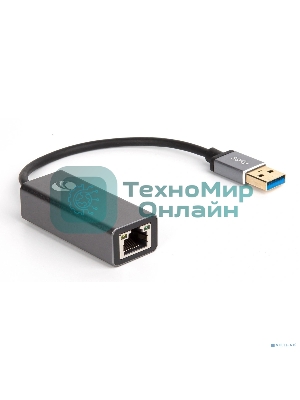 Кабель-переходник USB 3.0 (Am) --> LAN RJ-45 Ethernet 1000 Mbps, Aluminum Shell, VCOM DU312M