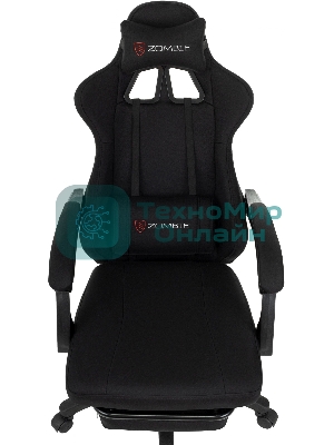 Кресло Zombie Weaver черный, ткань, подголовник, подставка для ног