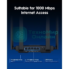 Маршрутизатор Cudy BE3600 Gigabit Dual Band Wi-Fi 7 Mesh Router, Chipset Broadcom, 802.11be/ax/ac/a/b/g/n, 2882Mbps at 5GHz + 688Mbps at 2.4GHz, 5 x 10/100/1000Mbps Ports, 4 x 5dBi fixed antennas, WiFi router/AP/Repeater/WISP Mode, PPTP/L2TP/OpenVPN/WireGuard, MLO, MU-MIMO, Guest network, WPS, DDNS, IPv6, IPTV, WOL, WPA3, TR069/TR098/TR111/TR181, Cudy APP