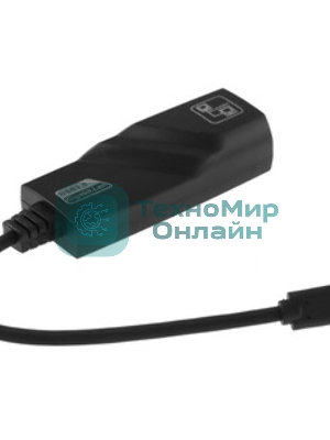 Кабель-адаптер ExeGate EXE-725C-45 (USB3.0 Type-C --> 1xRJ45 UTP 100Mbps/1000Mbps/2.5Gbps, Realtek Chipset RLT8156, корпус алюминиевый, серебристый)
