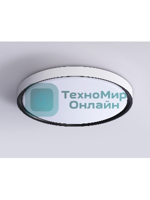 Потолочный светодиодный светильник Ambrella light FZ1247 WH/BK белый/черный IP54 20W 5000K D300*60 (Без ПДУ)