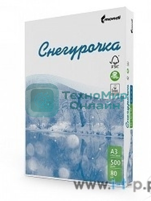 бумага Бумага офисная СНЕГУРОЧКА 96% А4 80г/м 500л (отпускается коробками по 5 пачек в коробке)