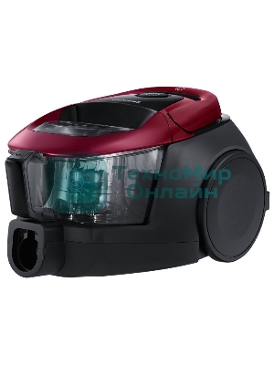 Пылесос Samsung VC18M31A0HP бордовый/черный, 380/1800 Вт, уборка сухая, пылесборник контейнер 2 л