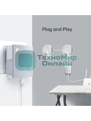 Сетевой адаптер TP-Link TL-PA4010KIT AV600 Nano Powerline Ethernet Adapter Starter Kit, Ultra Compact Size, 500Mbps Powerline Datarate,10/100Mbps Fast Ethernet, HomePlug AV, Green Powerline,Plug and Play, Twin Pa