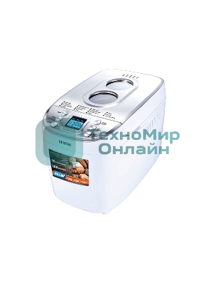 Хлебопечка Centek CT-1415 (бел/сталь) 1500 г БОЛЬШОЙ ОБЪЕМ, 860Вт, 15 программ, таймер, LCD, окошко