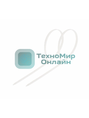 Хомут-стяжка кабельная нейлоновая Rexant 200 x4,8 мм, белая, упаковка 100 шт.