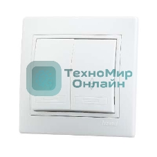 Выключатель LEZARD 701-0202-106 серия скр.проводки Мира проходной двойной белый