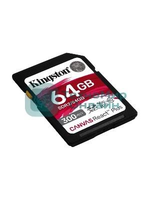 Флеш карта SDHC 64Gb Kingston SDHC, UHS-I Class U3 V90, чтение: 300Мб/с, запись: 260Мб/с SDR2/64Gb