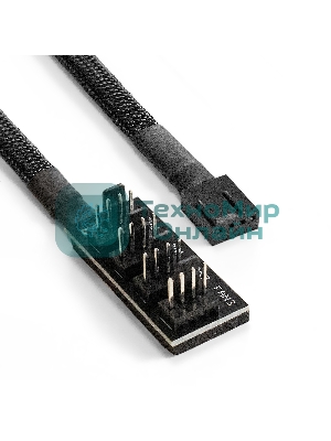 Разветвитель питания с 4pin материнской платы на 1 CPU кулер и 3 корпусных вентилятора ExeGate EX-CC-4p4xF-0.3 (4pin F/4x4pinM, 0,3м)