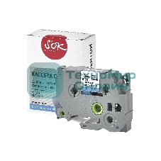 Кассета с лентой S'OK by Sakura Printing TZE545 для Brother, белый на синем, 18мм/8м, наклейка