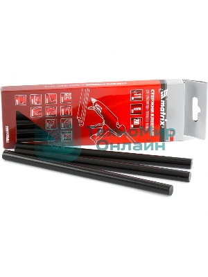 Стержни Matrix клеевые, черный, 11x200 мм, 6 шт./упак.