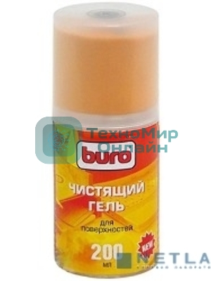 Чистящий набор (салфетки + гель) Buro BU-Gsurface (салфетка и гель) для поверхностей 200 мл