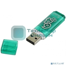 Флешка USB Smartbuy Glossy series green (SB64 GbGS-G), 64Gb, USB 2.0, R/W 25/15, зеленый