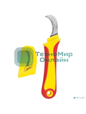 Нож монтажника Rexant нержавеющая сталь, изогнутое лезвие