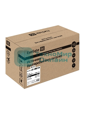 Источник бесперебойного питания ExeGate SpecialPro UNB-1000.LED.AVR.8C13 (1000VA/700W, LED, AVR, 8*C13, батарея 12V 7.2Ah - 2 шт., металлический корпус, Black)