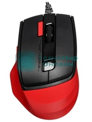 Мышь проводная A4Tech Fstyler FM45S Air красный/черный, 2400 dpi, USB, кнопки - 7