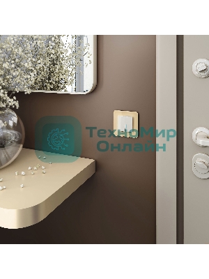 Рамка на 1 пост Elite (айвори, стекло) W0012443