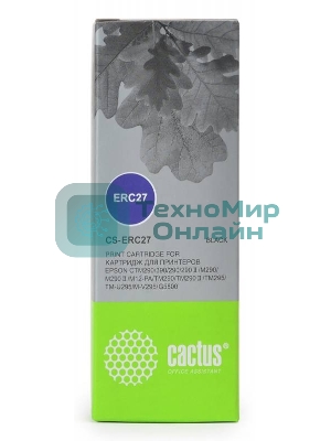 Картридж матричный Cactus CS-ERC27 черный 10 мм, 3.5 м, 900 000 знаков для Epson ERC 27