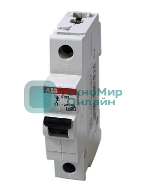 Выключатель автоматический модульный 1п C 6А 6кА S201 ABB 2CDS251001R0064