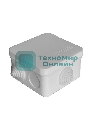 Коробка распределительная ОП 75х75х45 7 выходов 3 гермоввода IP54 крышка защелкивающаяся сер. Epplast 220322