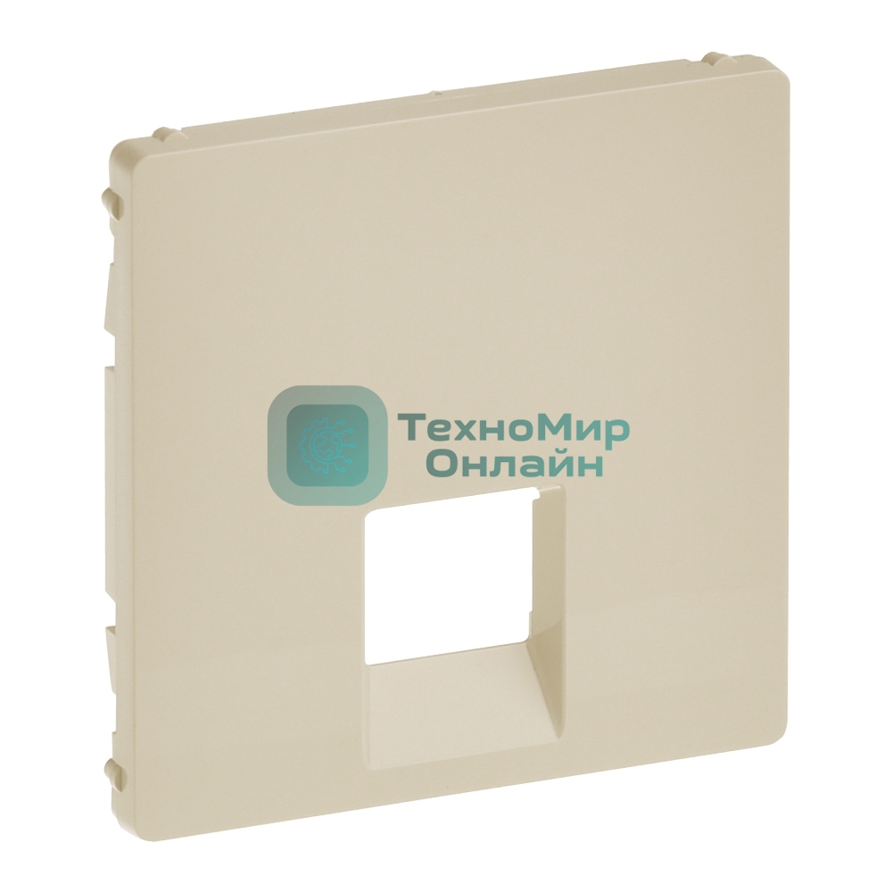 Лицевая панель для одиночных телефонных/информационных розеток. Слоновая кость Valena LIFE. 