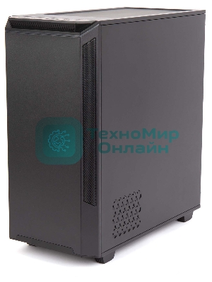 Компьютерный корпус Hiper PB81 черный без БП ATX 3x120мм 2xUSB2.0 2xUSB3.0 audio bott PSU