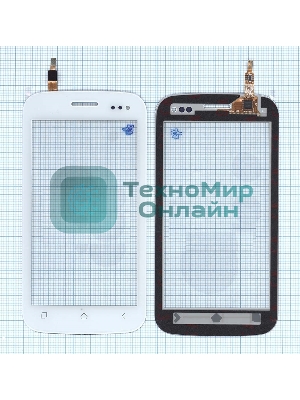 Сенсорное стекло (тачскрин) для Micromax A110 Canvas 2 белое
