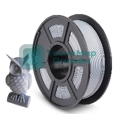 Филамент NVPrint PLA+ Silver для 3D печати диаметр 1.75мм длина 330 метров масса 1 кг