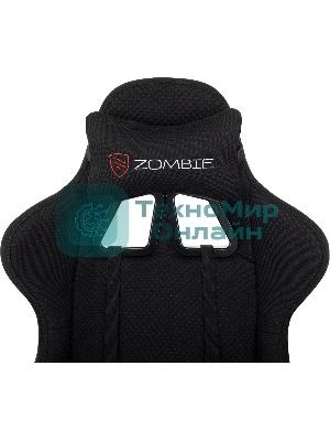 Кресло Zombie Weaver черный, ткань, подголовник, подставка для ног