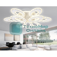 Потолочный светодиодный светильник FA8933/6+3 WH/CH белый/хром 255W 3000K-6400K 740*660*120 (ПДУ РАДИО 2.4G)
