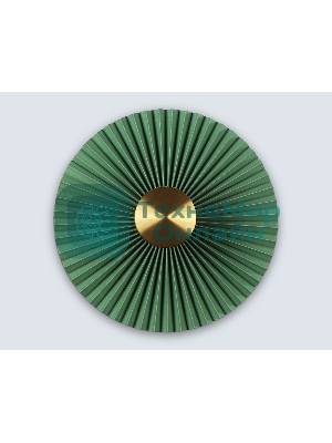 Настенный светильник Ambrella light LH72649 BK/GR латунь/зеленый 6W 3000K D300*100