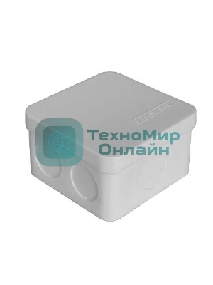 Коробка распределительная ОП 75х75х45 7 выходов без гермовводов IP54 крышка защелкивающаяся сер. Epplast 225332