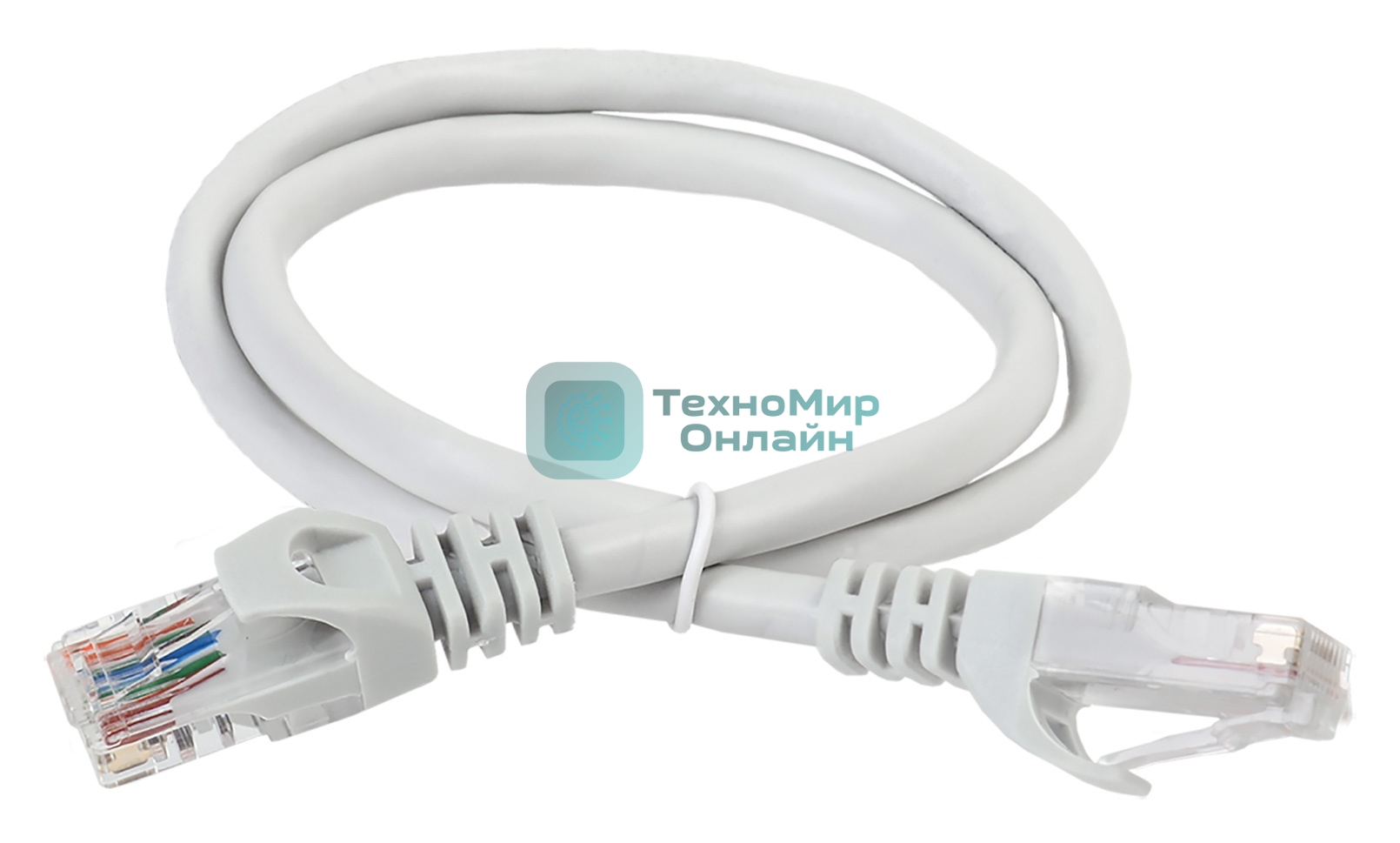 Патч-корд ITK, кат.5Е UTP, 0,5м, серый