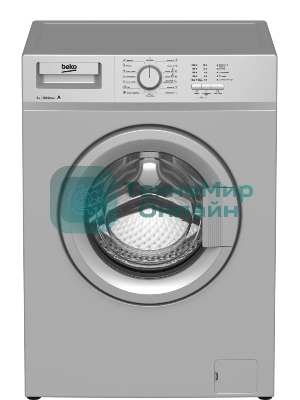 Стиральная машина Beko WRE 65P1 BSS серебристый, загрузка фронтальная 6 кг, 1000 об/мин., класс: А