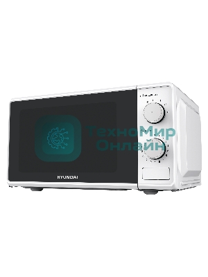 Микроволновая печь Hyundai HYM-M2044 белый, 20 л, 700 Вт, переключатели - поворотный механизм