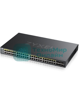 Коммутатор гибридный L2 PoE+ Zyxel NebulaFlex Pro GS2220-50HP, rack 19