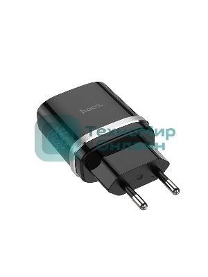 Блок питания (сетевой адаптер) HOCO С12Q Smart QC3.0, один порт USB, 5V, 3.0A, черный