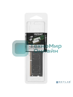 Оперативная память Patriot Signature, DDR4, 8GB (1x8 GB), 3200 MHz, CL22, SO-DIMM
