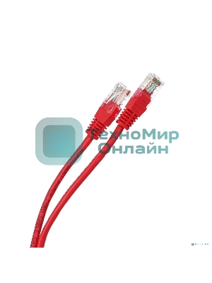 Патчкорд литой Aopen/Qust UTP кат.5е 0,5м красный