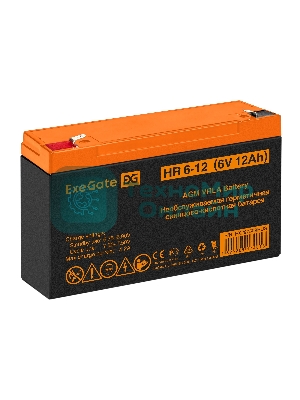 Аккумуляторная батарея ExeGate HR 6-12 (6V 12Ah, клеммы F2)